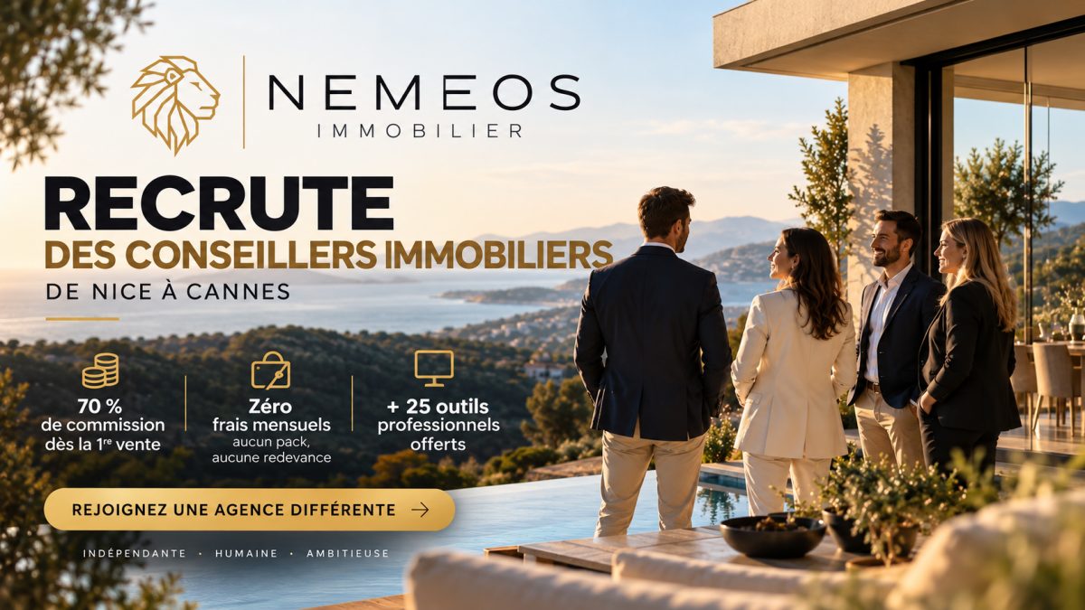 Recrutement de conseillers immobiliers chez NEMEOS IMMOBILIER